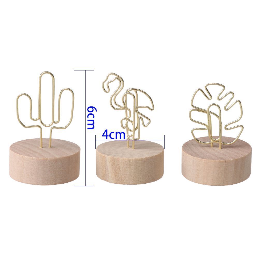 Table Numbers Holder Wooden Picture Frame Place Card Photos Clips Clamps Stand