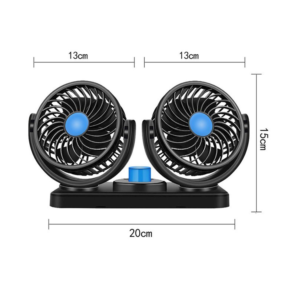For 12V Double-head Fan Car Air Fan Car Accessories Cooling Air Circulator