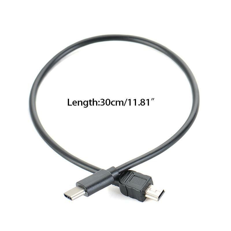 30cm Multifunctional Type C to Mini USB Camera OTG Copy Conversion Cable