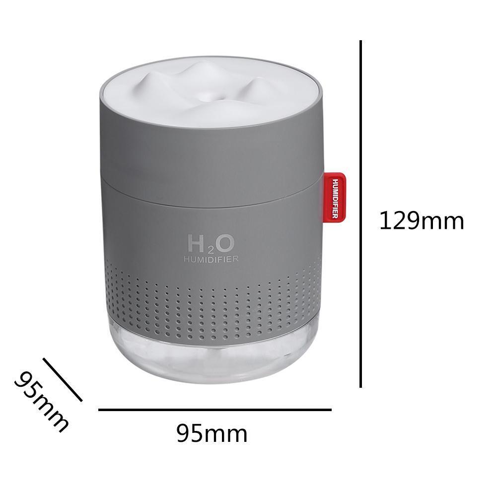 500ml 7 Color LED Ultrasonic USB Humidifier Essential Oil Diffuser (Grey)