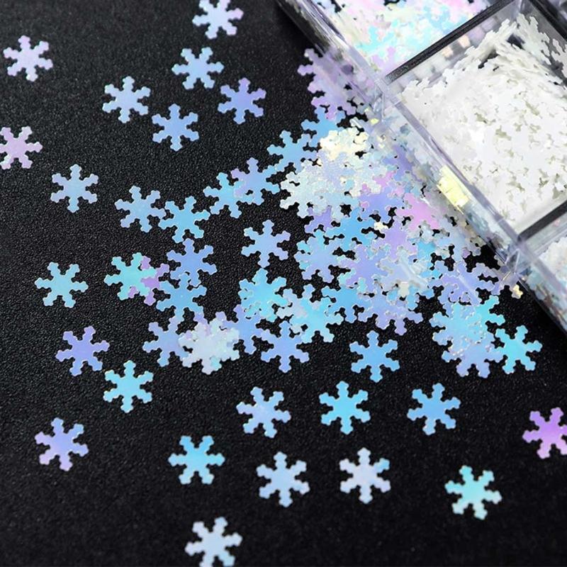 Manicure Decoration Supplies Snowflake Glitter Nail Sequins for Women Girl Gifts