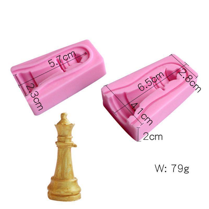 Chess Shape Silicone Mould Fondant Clay Cake Baking Epoxy Molds DIY Decoration