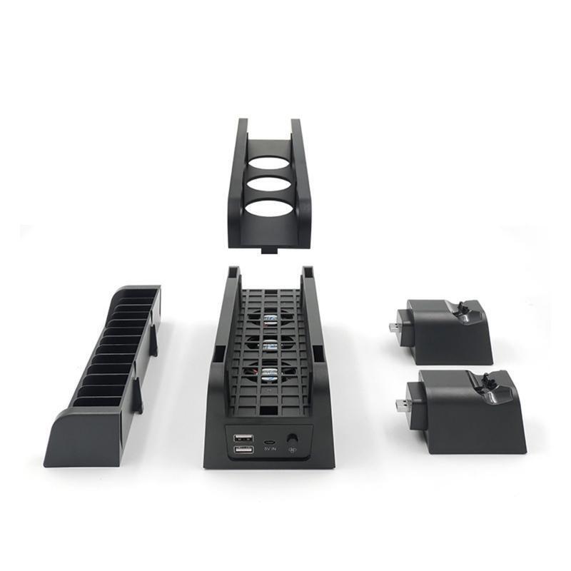 Vertical Cooling Stand Controller Charger Holder with Dame Disc Slots for PS4