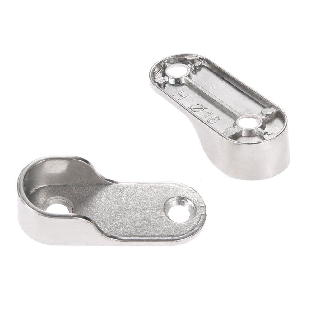 10Pcs Wardrobe Tube End Support Closet Rod Pole Bracket Thickening Holder 16mm