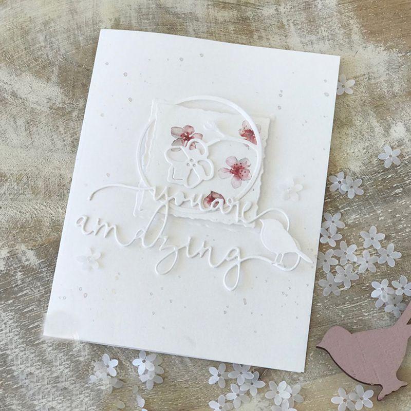 You Are Amazing Metal Cutting Dies Stencil Scrapbooking DIY Album Stamp Paper