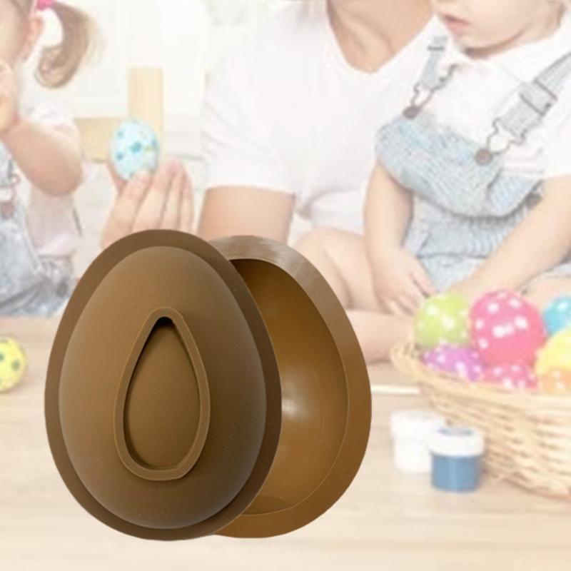 Easter Silicone Egg Shape Chocolate Mold Easter Theme Cooking Supplies Kids Gift