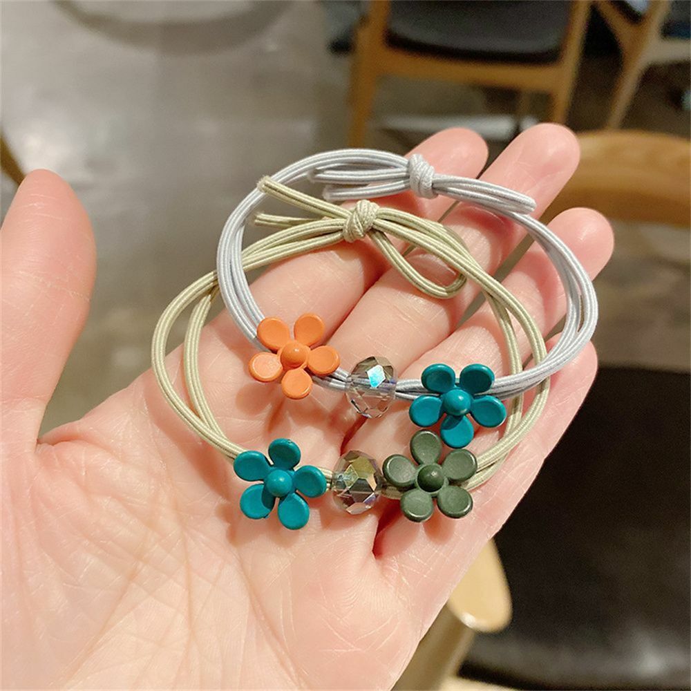 Gift Cute Hair Accessories High Elastic Hair Tie Rope Flower Hair Ring Petal