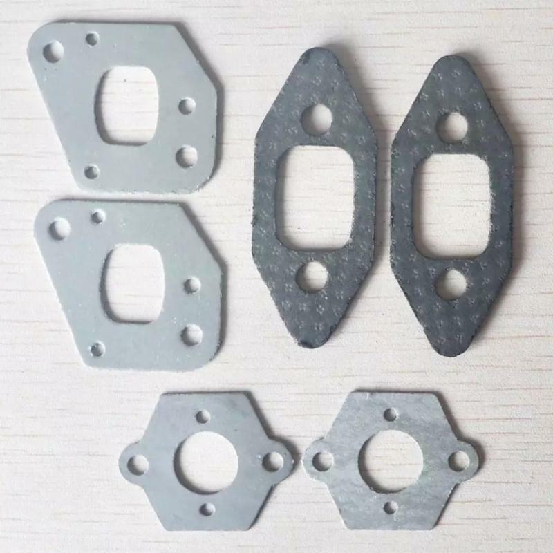 2 Set Portable Carburetor Intake Manifold Muffler Gasket Compatible w/ P350 351
