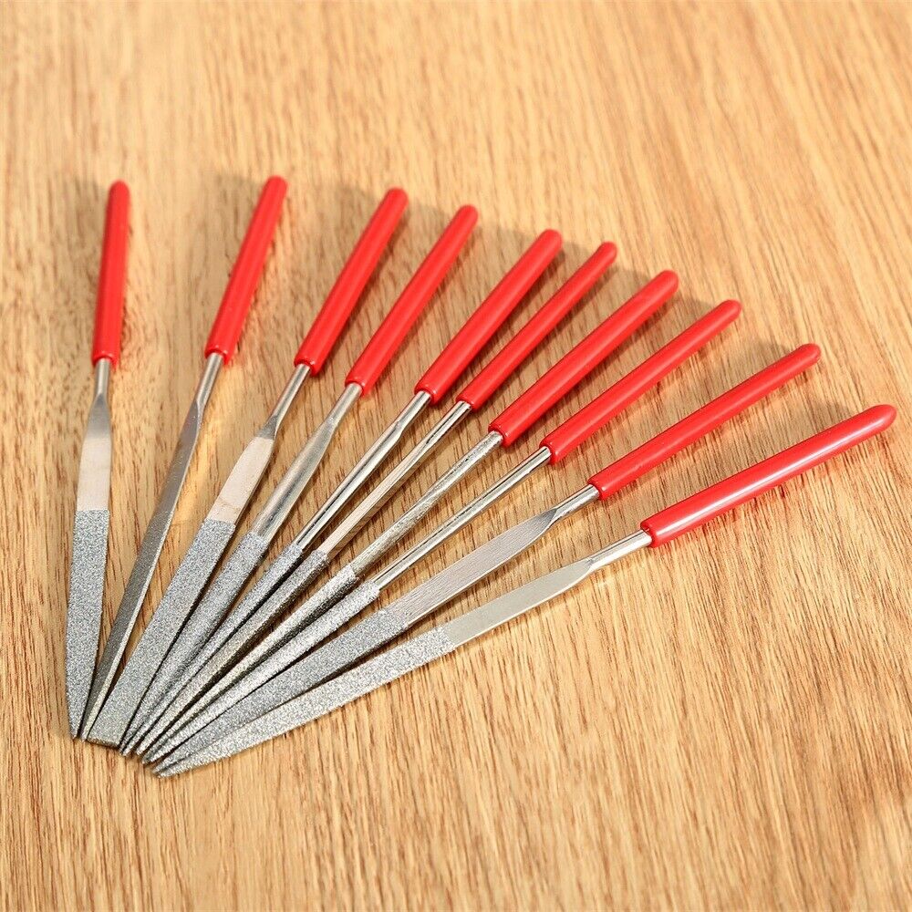 Grit 120# Diamond Coated Assorted Needle File 3x140mm Jewelry Metal Craft Tools