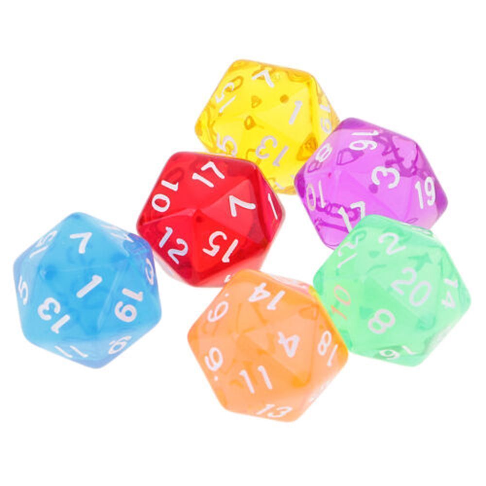 12Pcs For TRPG DND Glitter D20 Party Dices Game Accessory Dice Set Iidescent