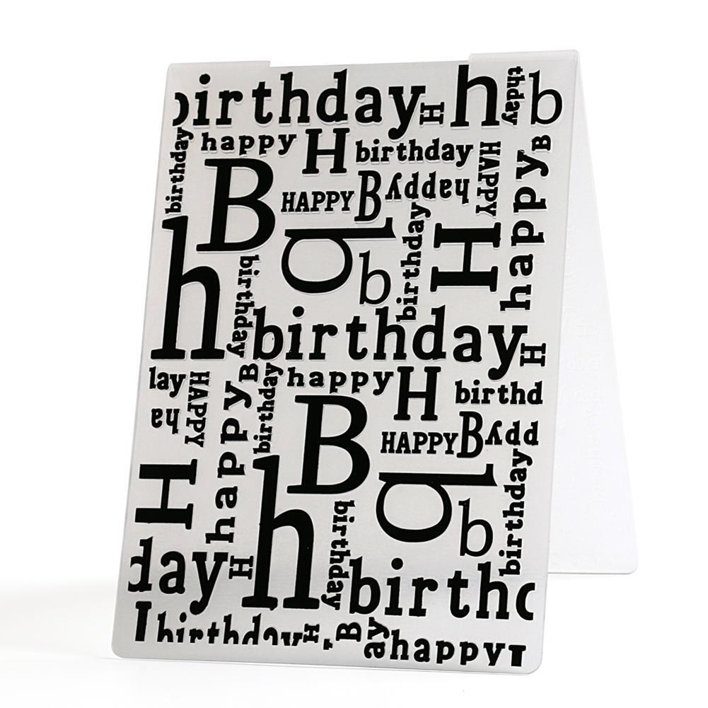 Christmas Words Plastic Embossing Folder for Scrapbook DIY Album Card