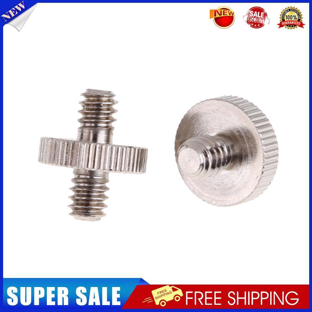1/4 Male To 1/4 Male Threaded Metal Screw Adapter For Tripod Monopod