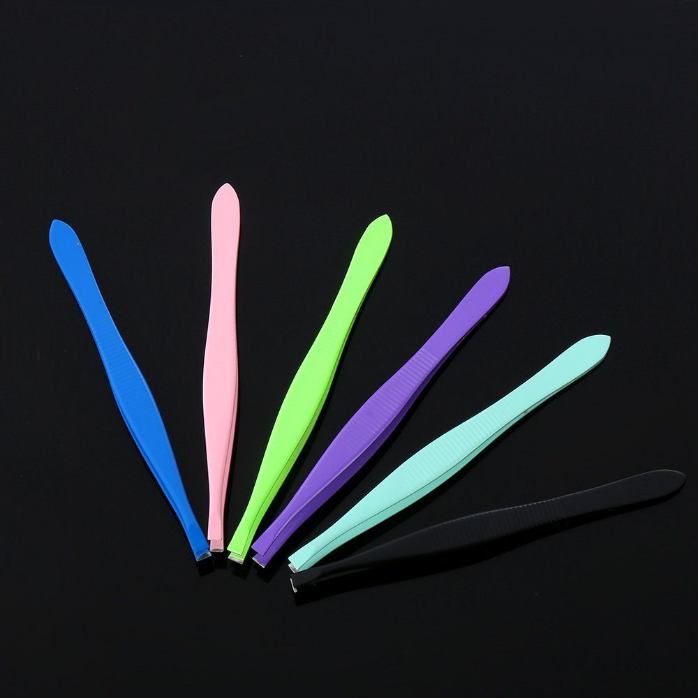 Stainless Steel Eyebrow Tweezer False Eyelash Clip Brow Trimmer Hair Removal