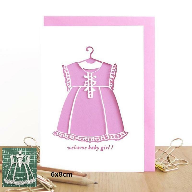 Baby Girl Dress Metal Cutting Dies Stencil Scrapbooking DIY Album Stamp  Emboss