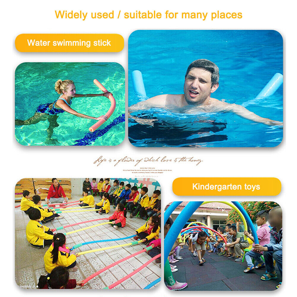 Swimming Pool Noodle Foam Hollow Water Float Aids Woggle Noodles (Red)