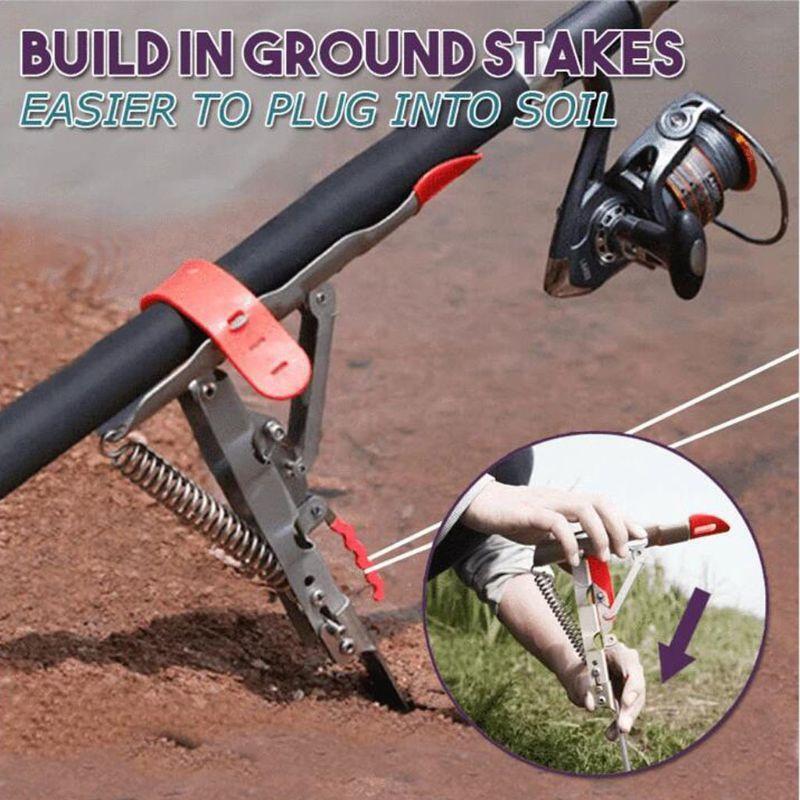 Stainless Steel Rod Stand - Rod Holder for Bank Fishing Automatic Spring Fishing