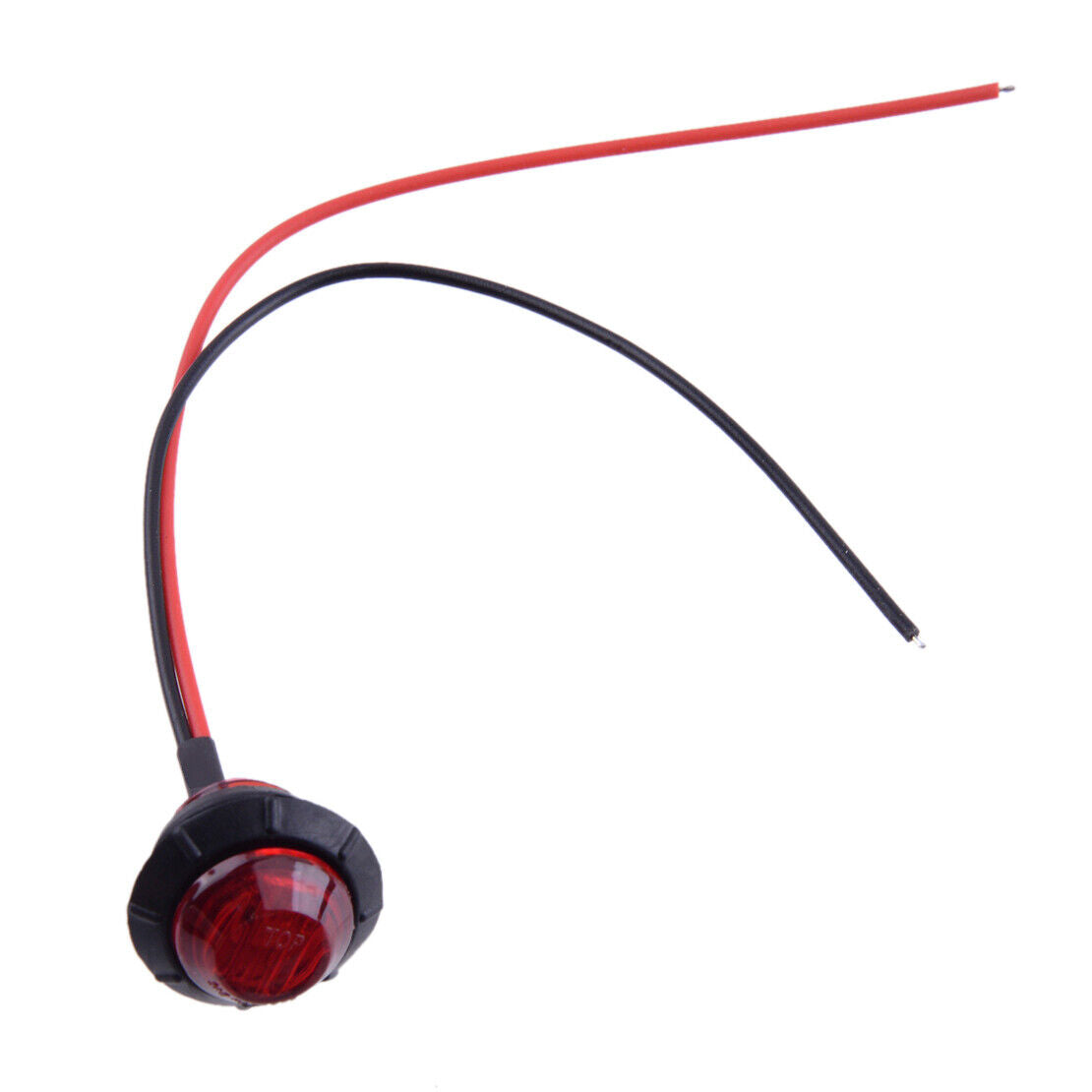 10pcs Truck Trailer Mini 3/4" Red LED Bullet Side Marker Light Clearance Lamp