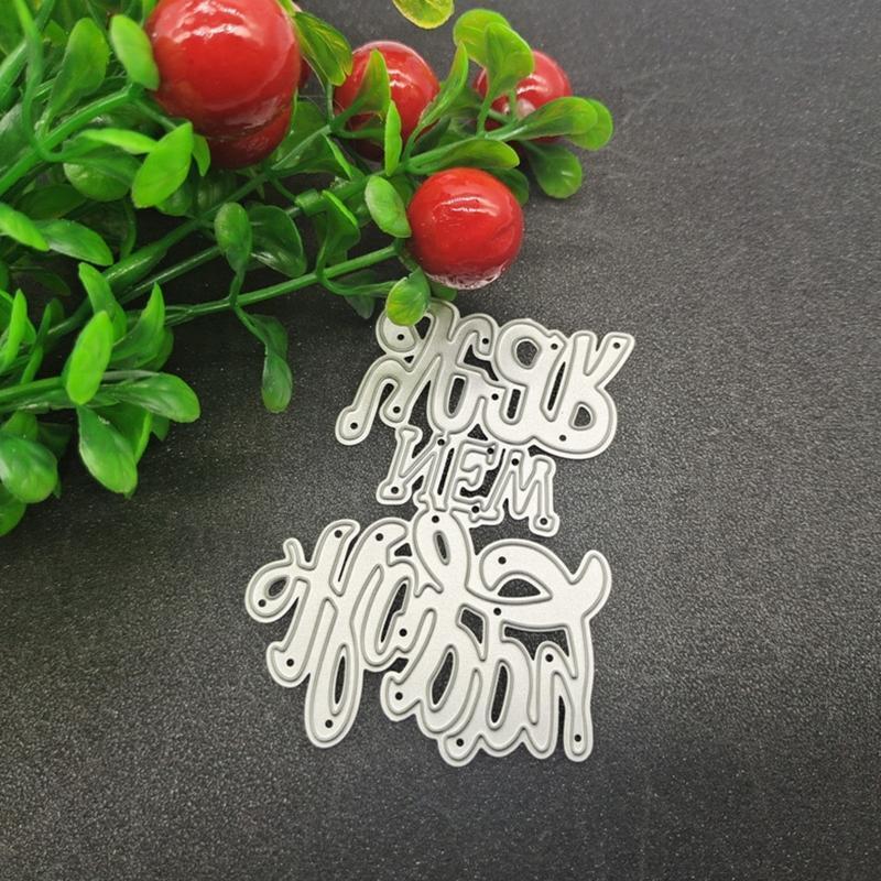 New Year Background Cutting Dies Carbon Steel Stencils Template  Die Cuts Moulds
