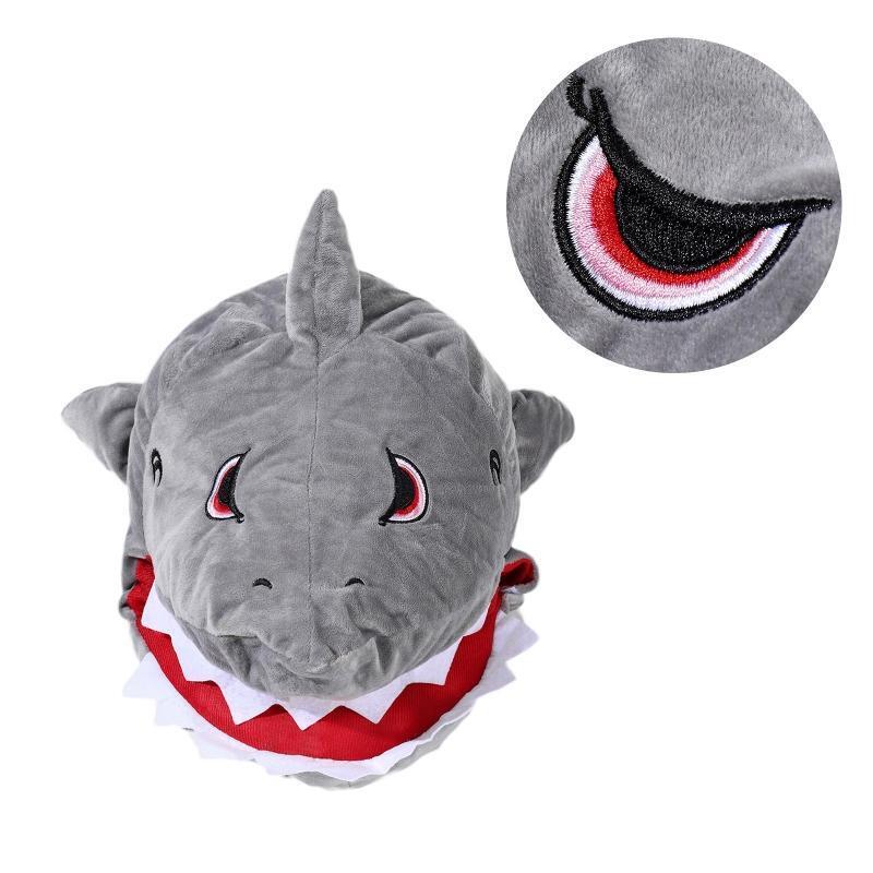 Cute Gray Shark Shape Headgear Hat Adjustable Headgear for Boyfriend Girlfriend