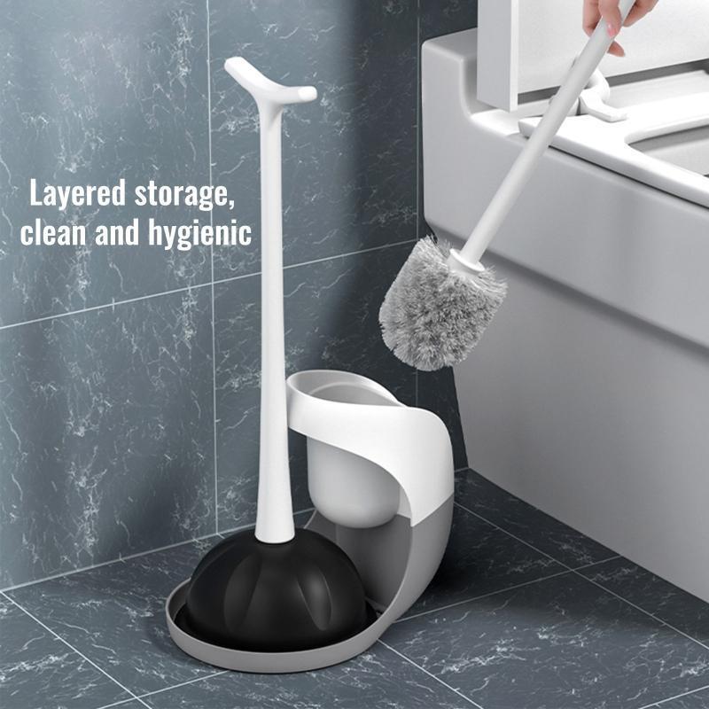 Toilet Plunger and Bowl Brush Combo Heavy Duty Toilet Plunger & Brush Set