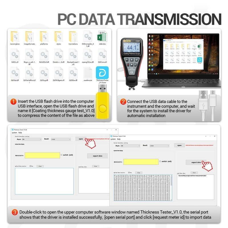 Coating Thickness Gauge Test  Paint Thickness Gauge Digital Meter for Automotive