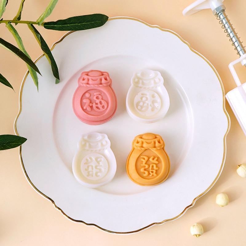 50g Cute Blessing Bags Shaped Pastry Moulds Mooncake Mold Plastic Mooncake Mould