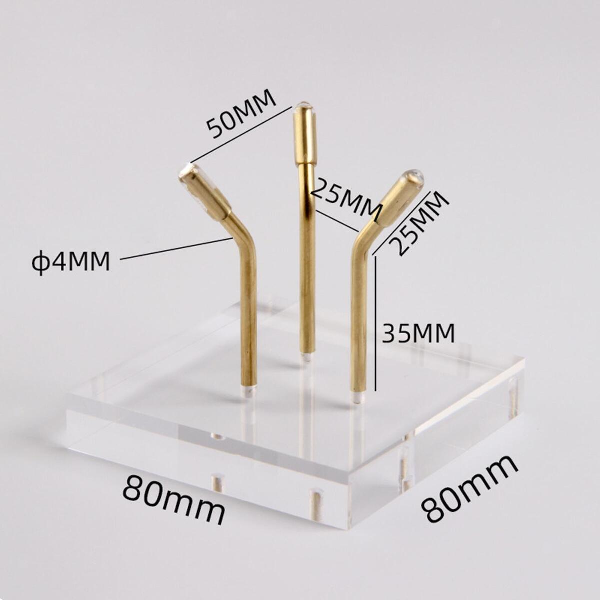 Metal Arm Display Stand 80x80mm Acrylic Base Home Decor for Minerals Agates