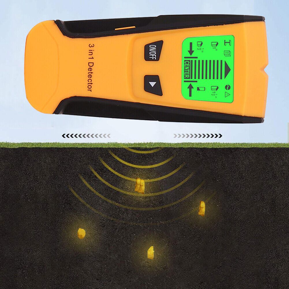Wall Metal Detector Voltage Cable Wood Pipe Finder Stud Locator (Yellow)