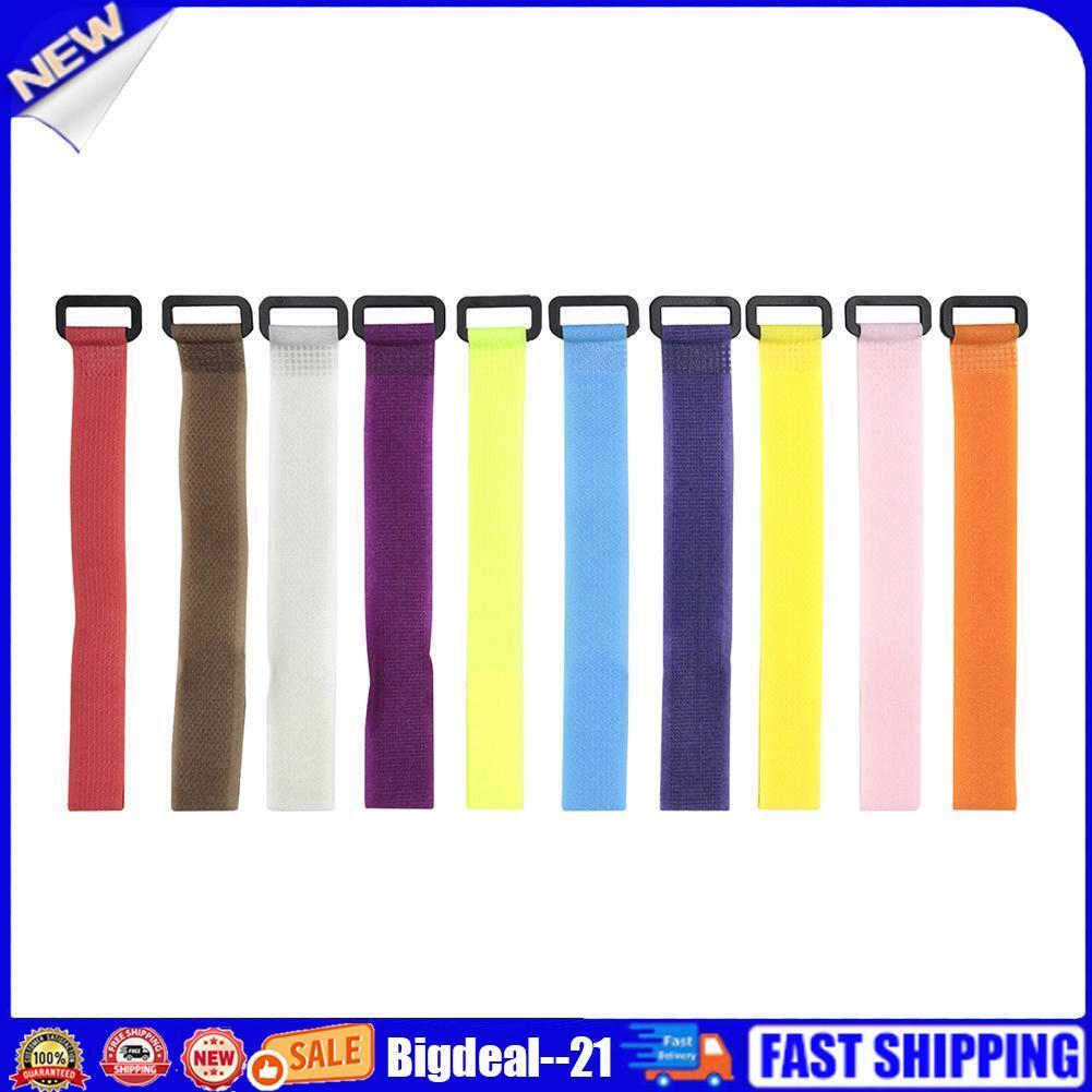 10pcs Fishing Rod Belts 20cm Nylon Reusable Fishing Rod Tie Fastening Strap
