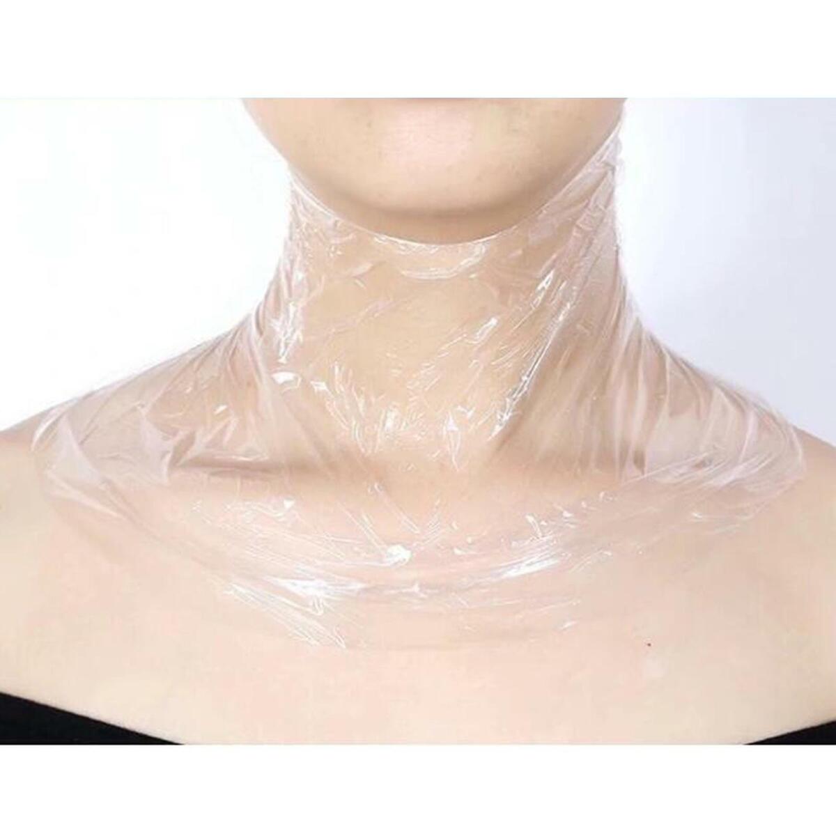 of 200 Disposable Neck Wrap  Beauty Transparent Plastic Film Neck