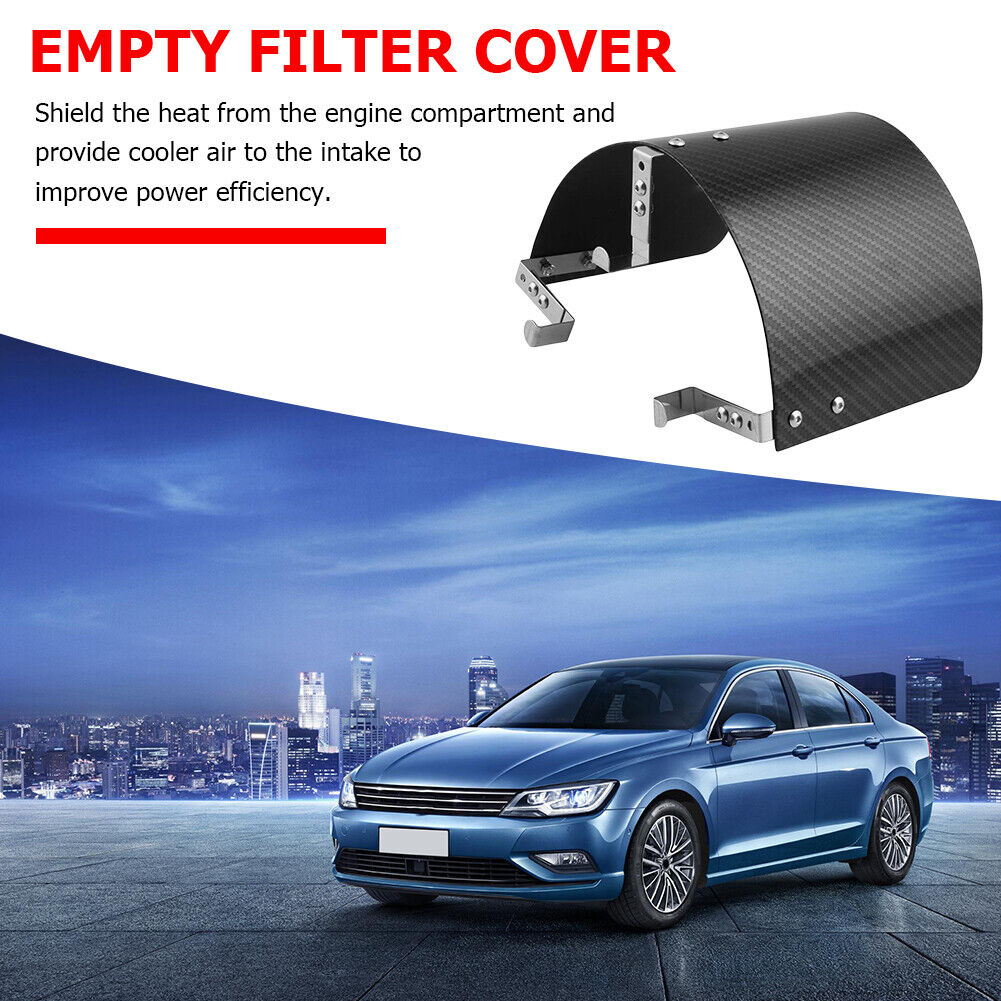 Cold Air Intake Cone Filter Cover Carbon Fiber Look for 2.5-5.5 inch Neck