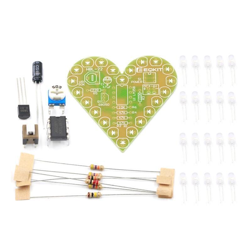 HBL-22  Heart Shape Breathing Lamp Kits 50.7x50.7mm Size Creative Gifts