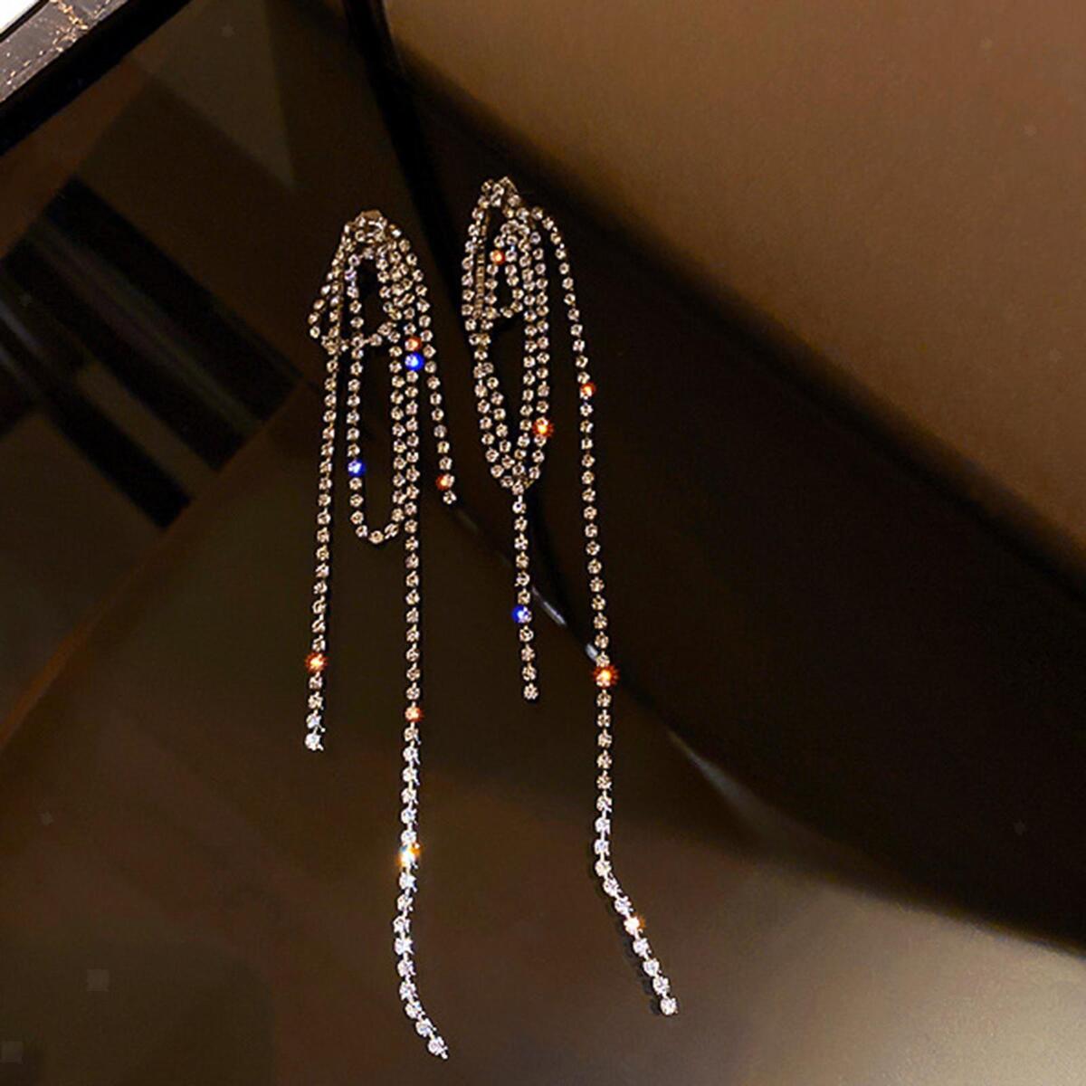 Women Long Tassel Earrings Ear Rings Drop Earring for Girls Bridal Party