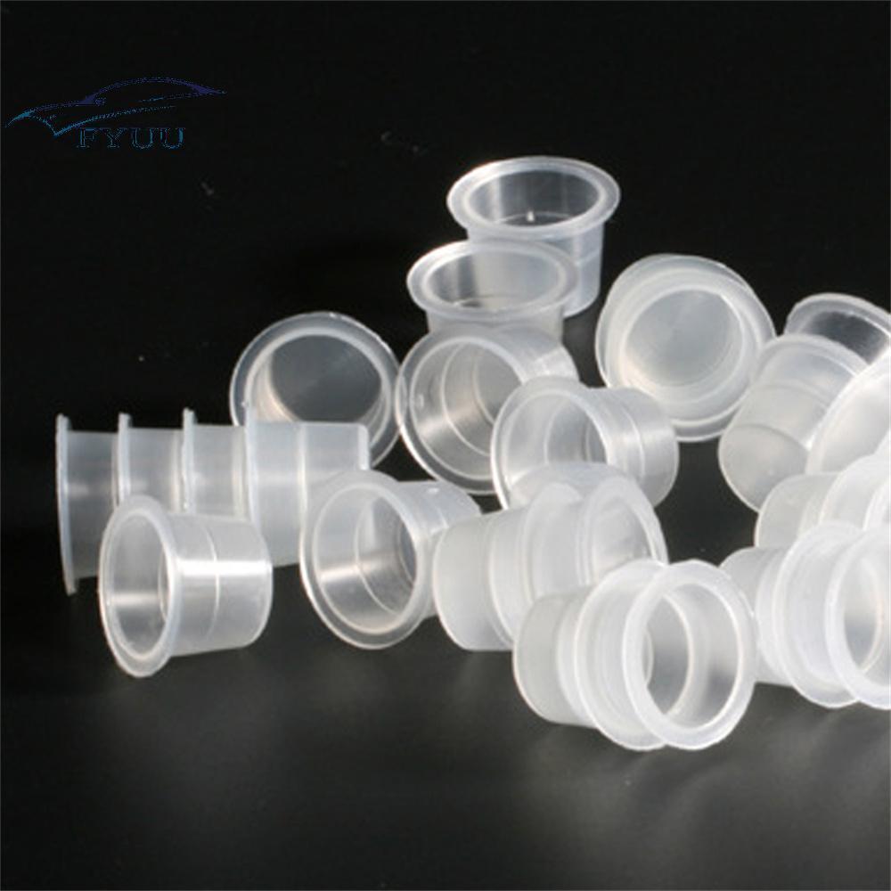 100 Pcs Ink Caps Plastic Cups Tattoo Supplies Easy to Clean and Store Universal