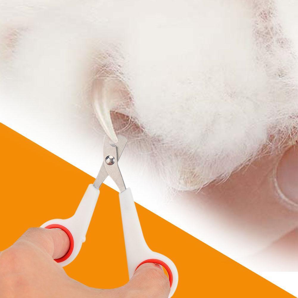 Stainless Steel Pet Nail Toe Scissors Dog Cat Claw Grooming Clipper (White)