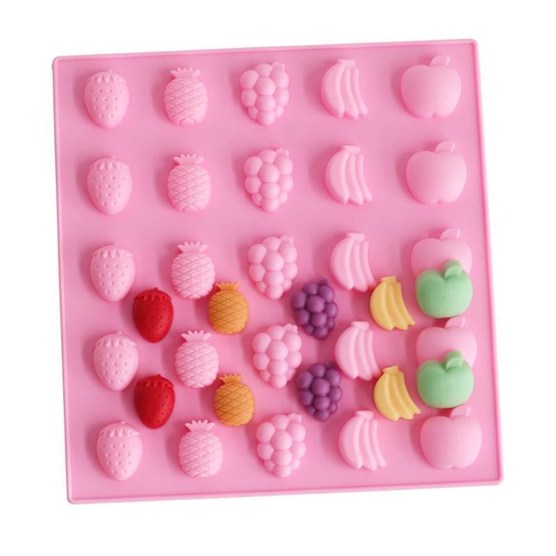 25 Cavities DIY Silicone Molds Fruits Shaped Cupcake Baking Pans Baking Moulds