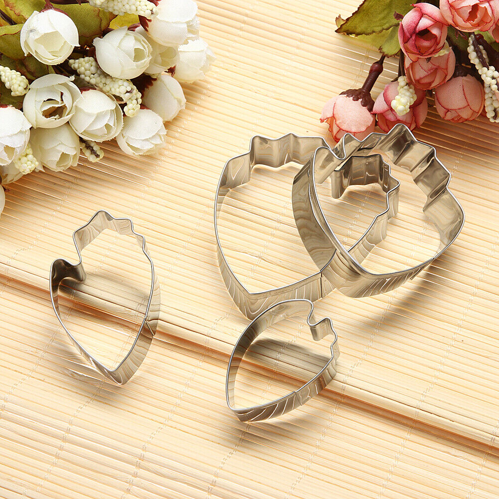 4pcs/set Peony Flower Petal Fondant Mold Cozinha Cookie Cutter Cake Tools