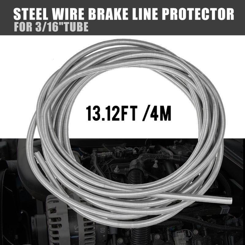 Stainless Steel Brake Line Gravel Guard Vehicle Brake Line Protective Spring