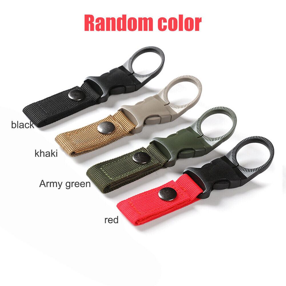 Outdoor Water Bottle Buckle Holder Camp Carabiner Belt Webbing Hanger Hook