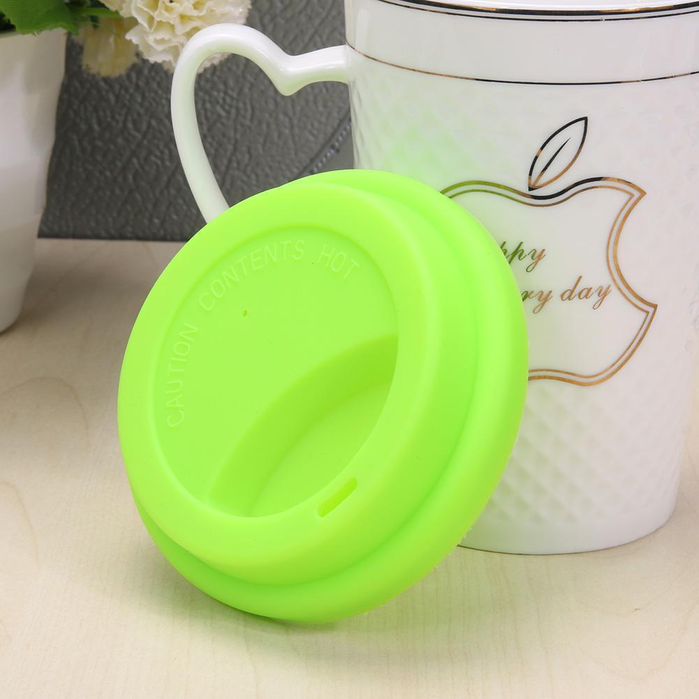 Silicone Insulation Anti-Dust Cup Cover Tea Coffee Sealing Lid Cap(Green)