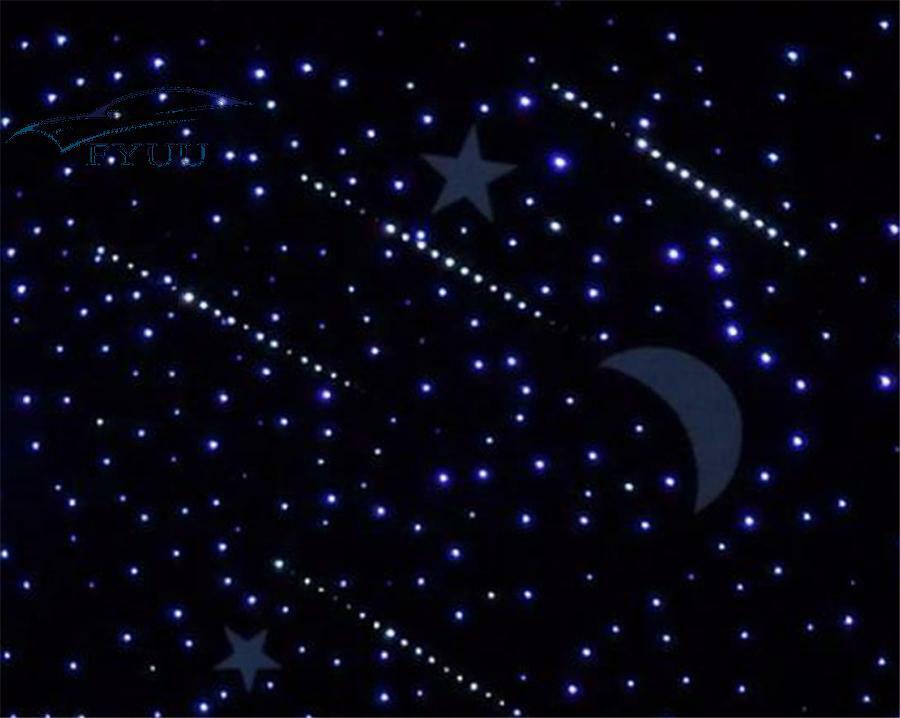 1set RGBW 16W APP RF Music Control 500pcs Fibers Meteor Ceiling LED Light Kit