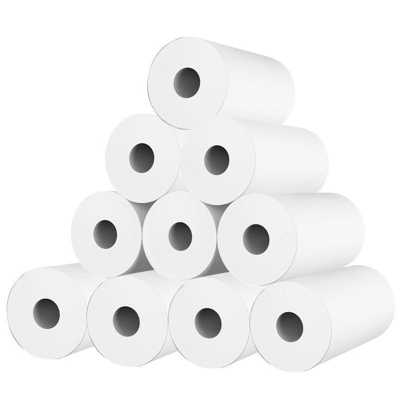10 Rolls White Kids Camera Wood Pulp Thermal Paper Instant Photo Print Paper
