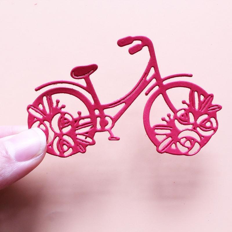 Bike Bicycle Metal Cutting Dies Stencil Scrapbooking DIY Album Stamp Paper Card