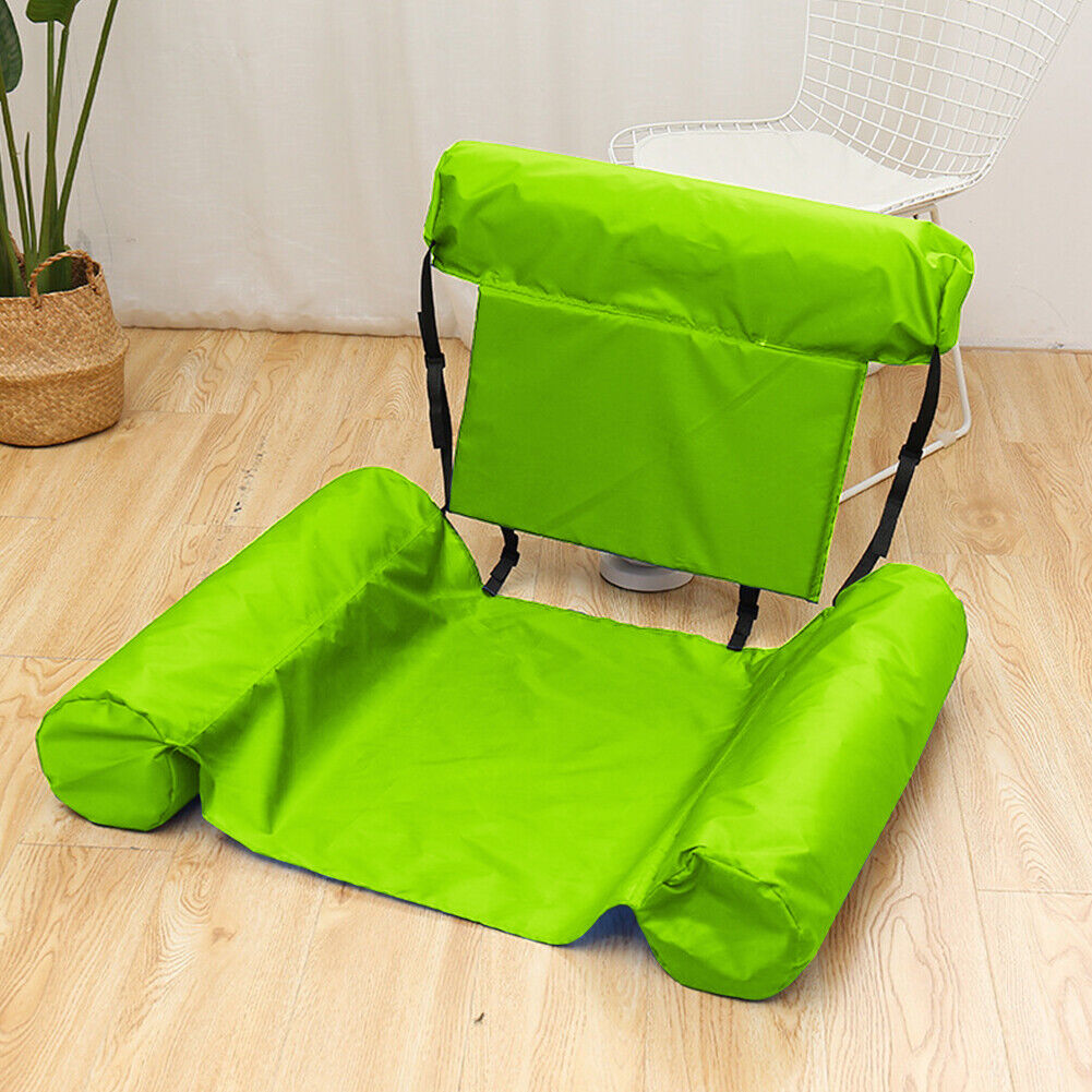 Floating Row Swimming Pool Inflatable Foldable Water Hammock Bed (Green)