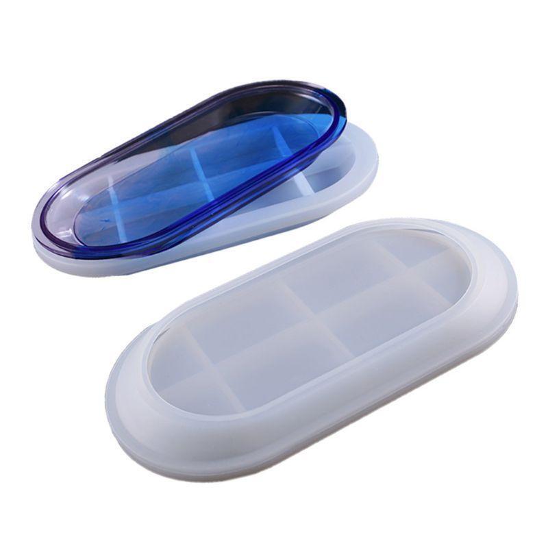Crystal Epoxy Mould DIY Handmade Elliptical Flat Bottom Plate Highlight Mirror