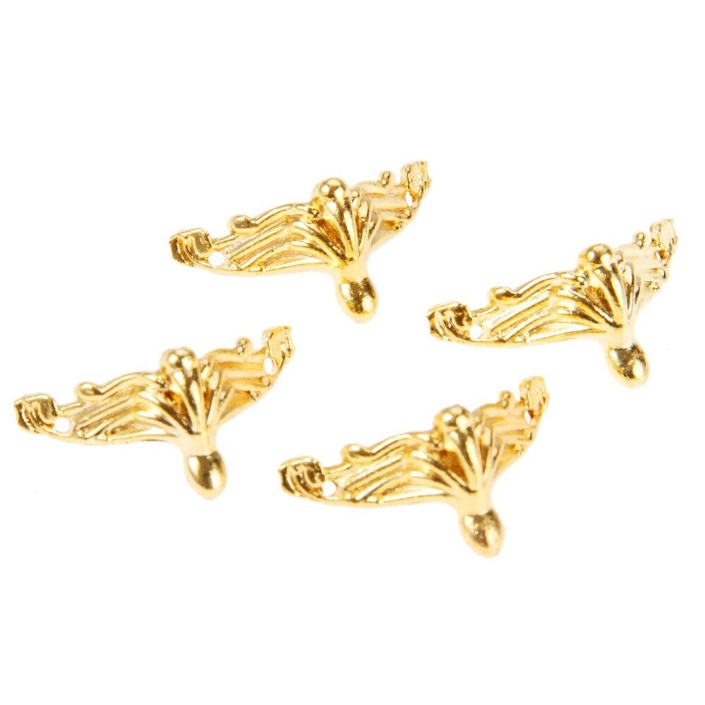 Zinc Alloy Jewelry Chest Wood Box Feet Leg Corner Protector Guard Decorative