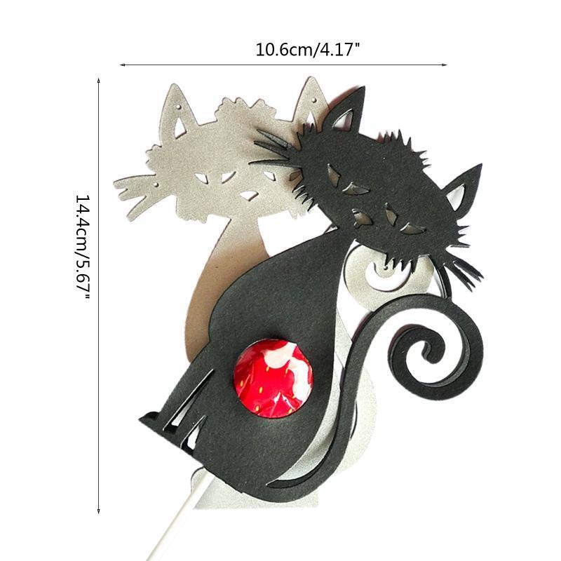 Cat Lollipop Holder Metal Cutting Dies Photo Album Decoration Accessories DIY
