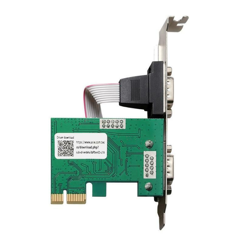 2 Ports RS232 Serial Port Printer Parallel Port LPT to PCI-E Card Adapter AX9910