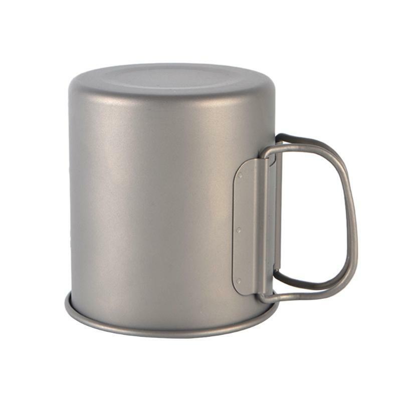 Ultralight Titanium Cup Outdoor Portable Camping Picnic Water Cup Mug 375ml