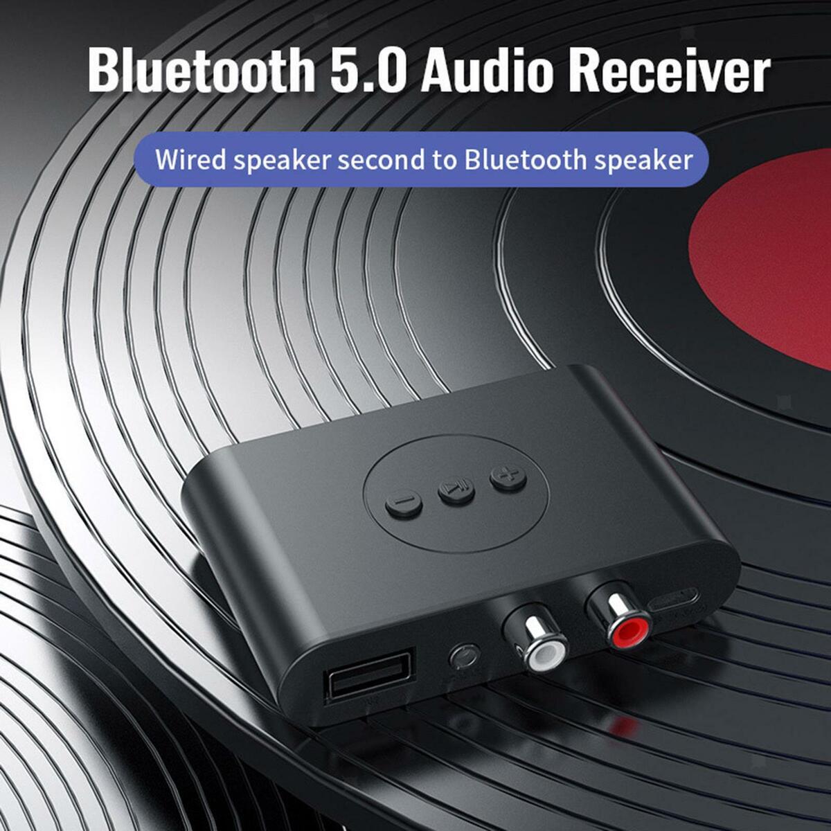 5.0 Adapter 3.5mm & RCA  Receiver for  Speaker Amplifier